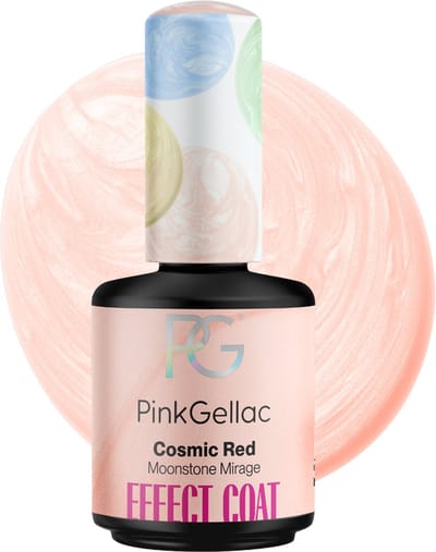 Pink Gellac Gellak Effect Coat - Cosmic Red 15ml - Rode effect coat Gellak - Gel Nagels Producten