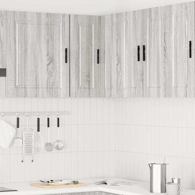 vidaXL - Keuken - hoekkast - "Porto" - bewerkt - hout - grijs - sonoma - eiken
