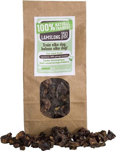 Lamslongtrainers-3 x 150 gram-Animal King-Hondensnacks