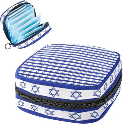 Opbergtas Maandverband - Periode Portemonnee - Hygiëne Onderweg - Zachte Pluche Stof - 17 x 17 x 12 cm - Meerkleurig