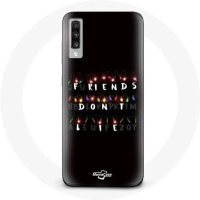 Coque - Samsung - Galaxy A50 - Souple - Noir - Stranger Things - Joyeux Noël