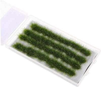 Kunstgras Stroken - Miniatuur Gras - Terrarium Decoratie - Realistisch Uiterlijk - 9 x 1 cm - Groen