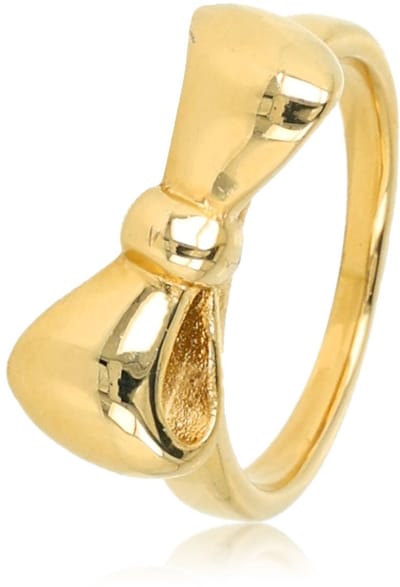 My Bendel - Goudkleurige Ring met Strik - met Luxe Cadeauverpakking | Sieraden Voor Dames | Maat 18.00 Mm / Maat 57