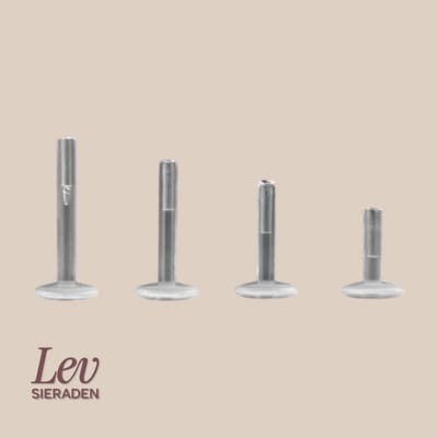 Lev Sieraden - 1.2x6mm - PTFE/Bioplast Push-in Labret