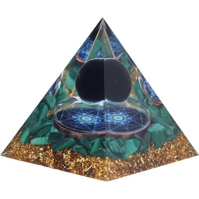 Pyramide d'orgone, pierres précieuses énergisées et curatives exquises, pour la maison, le bureau ou la chambre à coucher