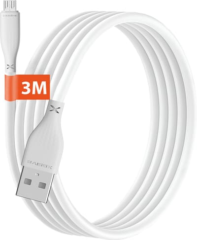 Xssive Micro USB oplader kabel - geschikt voor E-reader, powerbank & meer - 3 meter extra lang