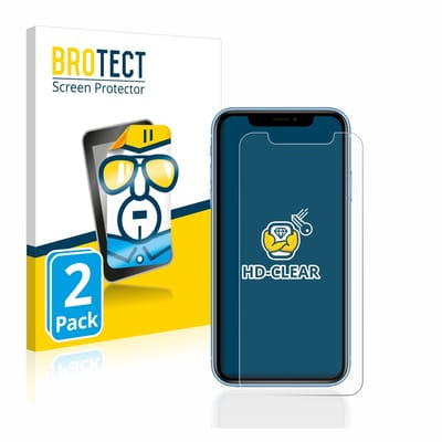 BROTECT - Screenprotector voor Apple iPhone XR / 11 - Folie Beschermfolie transparant 2 Stuks