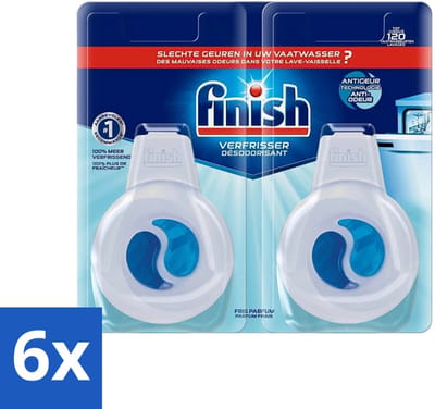 6 x Finish Deo Odorstop - Vaatwasverfrisser - Fris Parfum - Anti-geur - Tot 120 Afwasbeurten - Vaatwasser Geur - Vaatwasser Verfrisser - Geur Neutraliseren - Vaatwasser Schoonmaken - Anti-geur