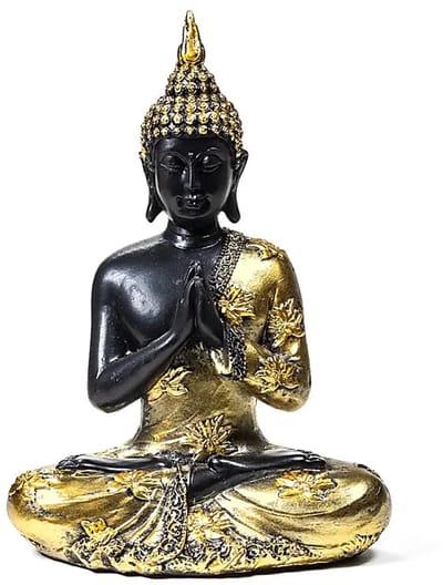 Boeddhabeeld – Biddende Boeddha met Antieke Finish uit Thailand - 22 cm