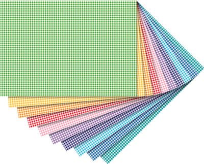 Folia designpapierblok gekleurde ruitjes | 10 vel