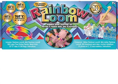 Bandai - Rainbow Loom Original - Creatieve Hobby - Armband Maken - Weefgetouw met 600 Elastiekjes - Officieel Gelicenseerde Gepatenteerde Kit - Kinderspeelgoed 7+ jaar oud - CD00001