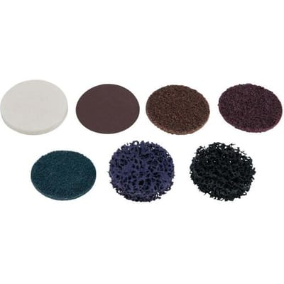 KS Tools 515.5081 Reserve schuurpads, Ø 50 mm, potkraswol, verpakking van 10 stuks