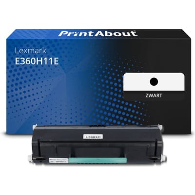 PrintAbout huismerk Toner E360H11E Zwart Hoge capaciteit Geschikt voor Lexmark