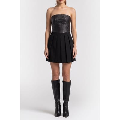 The Kooples Bustier Robe Detail Cur Black Maat: 34 | Mini Jurken Outlet | Dames | Zwart
