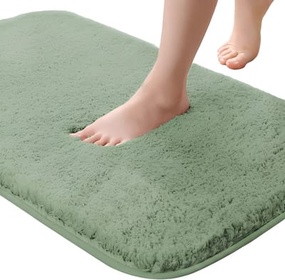 KAD® Badmat Antislip Voor in Bad - 2cm Super Dikke Badmat - Antislip Badmat - Douchemat - Lichtgroen - 60cm x 40cm x 2cm