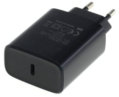 OneOne 20W snellader. Zwarte oplader USB C. PD en Quick Charge lader adapter past op Samsung Galaxy S8, S9, A07, A17, F36, M36, F56, Tab Active 5 Pro, Tab S9, S9 FE, Tab S10 Lite, S10+, S10 FE+, S10 Ultra