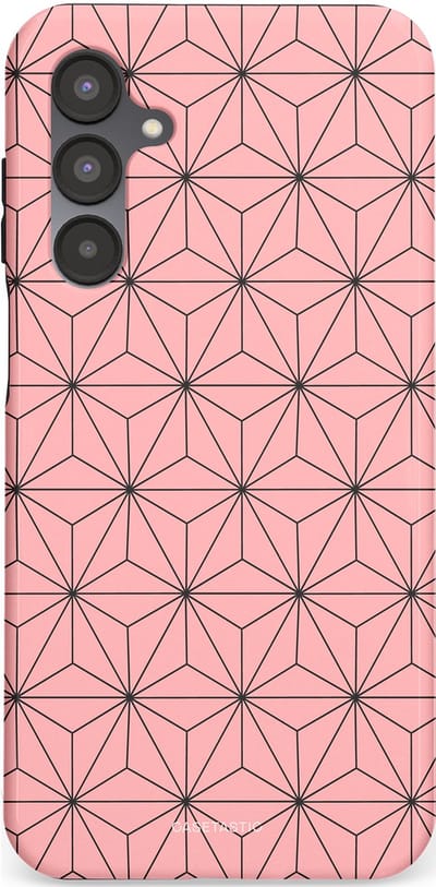 Casetastic Hoesje Geschikt voor Samsung A16 - Stijlvolle Beschermende Duo-layer Case - Roze Zwarte Fashion Paris Patroon