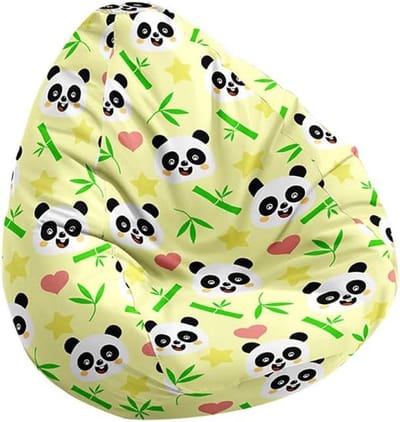 Zitzakhoes - Puff hoes Zitzak stoel - Speelgoed opbergen - Katoen linnen stof - 80x90cm - Rood