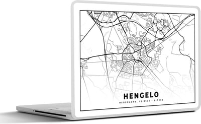 Laptop sticker - 11.6 inch - Kaart - Hengelo - Nederland - 30x21cm - Laptopstickers - Laptop skin - Cover