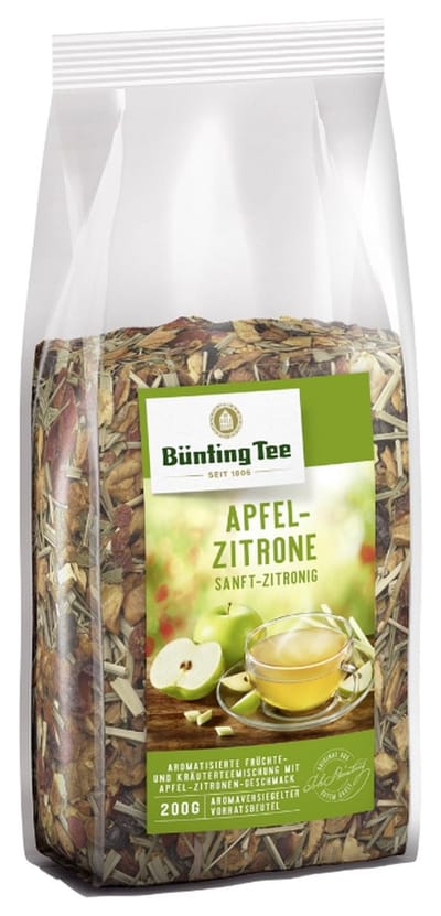 Bunting Thee Vruchtenthee Appel-Citroen Zak - 6x 200 gram