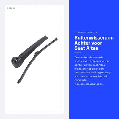 Dailygoods- Ruitenwisserarm Achterruit - Ruitenwisserblad - Compatibel met Seat Altea XL/Altea 4/Freetrack 2004-2015 - Hoogwaardige Kwaliteit - Eenvoudige Installatie - Ruitenwisser