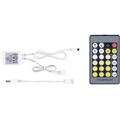 Paulmann 70527 MaxLED Controller Tunable White incl. IR-afstandsbediening DC 24V vierkant max. 144W dimbaar 50x35mm wit kunststof