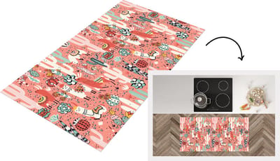 Keukenloper - Loper keuken - Patroon - Jungle - Lama - 120x60 cm - Keukenloper vinyl