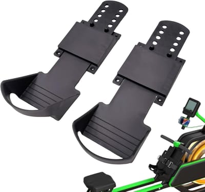 Vervangende fitnesspedalen - Roeimachine pedalen - Binnen trainen - Antislip textuur - 1 paar - Zwart