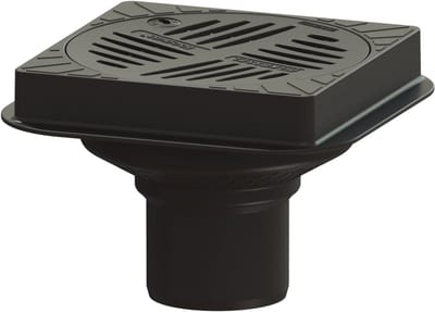 KESSEL-Parkeerdekafvoer Ecoguss - DN 100, hoekig, aansluiting SML-buis, 48501