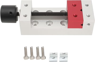 Mini Schroeven van Aluminium, 50mm Platte Schijf, Kleine Bank voor Boormachine Werkzaamheden, Perfect voor Hobby en Professioneel Gebruik