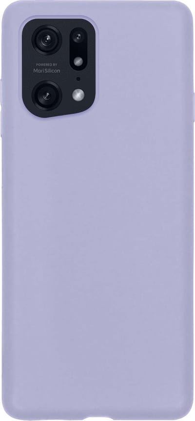Hoes - Geschikt voor OPPO Find X5 - Sterk & Shockproof - Hoesje Cover - Siliconen Case - Lila