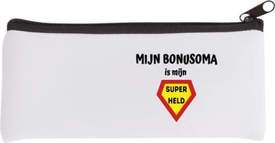 Akyol - mijn bonusoma is mijn superheld Etui - Oma - super bonusoma - verjaardag - cadeautje voor oma - oma artikelen - kado - geschenk - 20 bij 9 cm