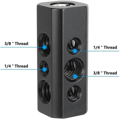 Dailygoods - Accessoire-montageadapter met 1/4" en 3/8" Schroefdraad