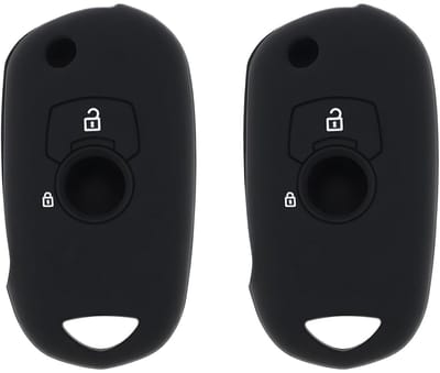 Dailygoods- Autosleutel Cover 2 Stuks - Compatibel met Opel Astra K/Insignia B/Corsa E/Mokka/Zafira - Bescherming tegen Krassen/Stof - Lichtgewicht/Antislip Grip - Eenvoudig te Installeren - Sleutelhoes