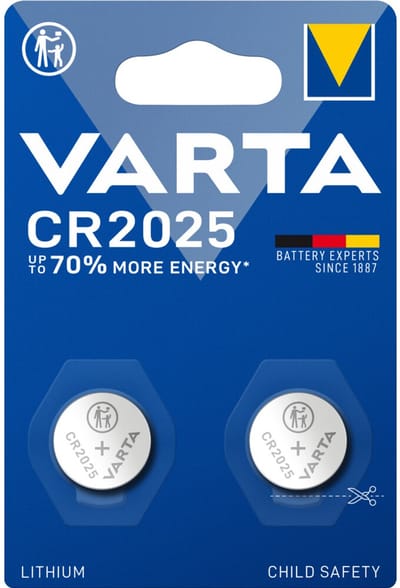 Varta LITHIUM Coin Batterijen CR2025 Blister - 3 x 2 stuks - Voordeelverpakking
