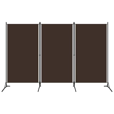 vidaXL - Kamerscherm - met - 3 - panelen - 260x180 - cm - bruin