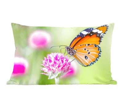 Sierkussens - Kussentjes Woonkamer - 50x30 cm - Insecten - Vlinders - Bloemen