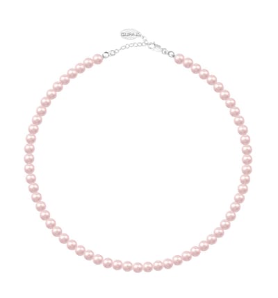 ARLIZI 2500 Parel ketting lichtroze 6mm - sterling zilver - 44 cm