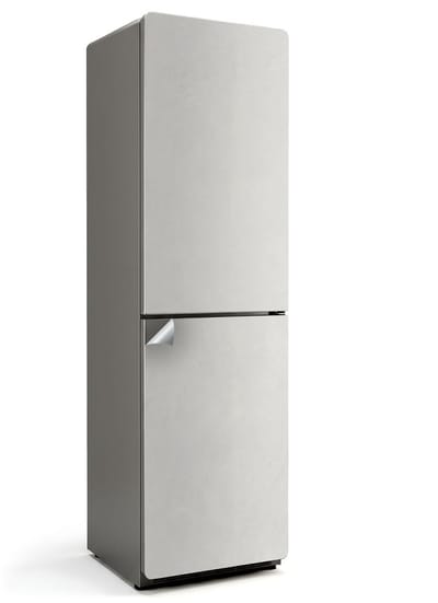 Wallfluent Koelkaststickers - Grijs Koelkast Folie - 60 cm x 205 cm - Grijs Koelkaststickers - Zelfklevende Koelkaststicker - Koelkast Decoratie - Koelkast Wrap - Koelkast Makeover
