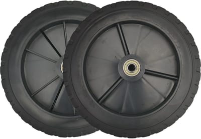 Universele PVC-Kunststof Wielen 17,8 cm voor Grasmaaiers en Trolleys - Set van 2