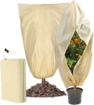 longziming Winterbescherming voor Planten - 2 stuks - Beige - 200x240 cm - Planten Tent met Rits en Koord - Vorstbescherming - Niet-geweven stoffen - Duurzaam