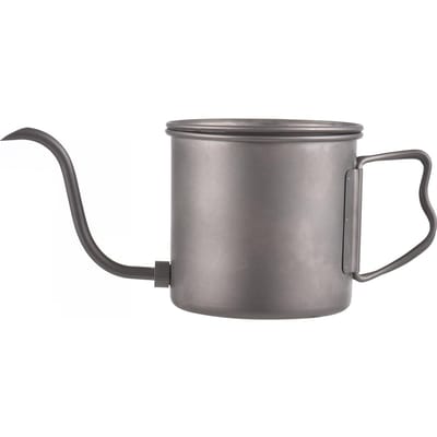 400ml Overgietketel Zwanenhals Koffieketel en Kopjesset met Afneembare Koffietuit en Opvouwbaar Handvat Kettle gray