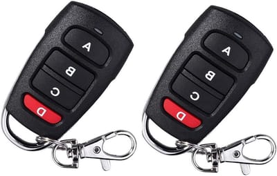 Draadloze Garage Deuropener met Programmeerbare Afstandsbediening voor Elektrische Poorten - Set van 2, 433MHz, Geschikt voor Diverse Merken