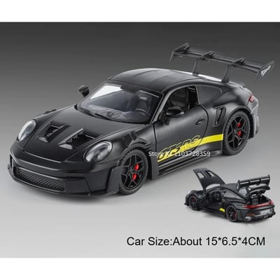 1:32 911 Gt3Rs Targa Miniatuur Sportwagen Speelgoedmodellen Legering Diecast Deuren Openen Terugtrekken Geluid Licht Rubberen Banden Ornament Speelgoed