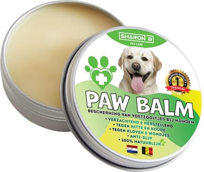 Sharon B - Paw Balm - Honden - Potenbalsem Hond, Beschermt Voetzooltjes tegen Kloven, Wondjes, Ontstekingen - Antislip - 60 ml - 1 Stuk