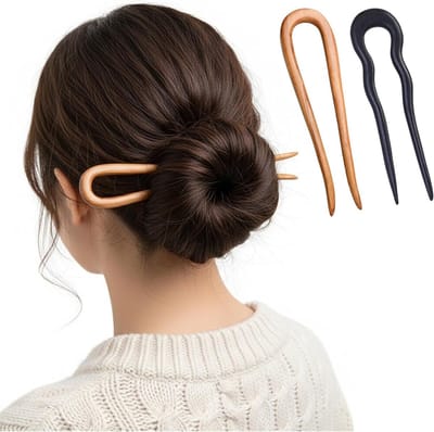 Elegante U-vormige haarspelden van hout voor een chique bun, haaraccessoires voor vrouwen, perfect voor styling en dagelijks gebruik