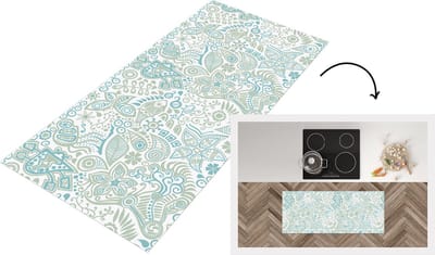 Keukenloper - Loper keuken - Vlinders - Patronen - Abstract - 120x50 cm - Keukenloper vinyl