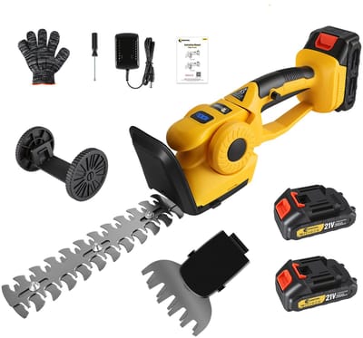 CONENTOOL 2-in-1 Accu Heggenschaar & Grastrimmer – Draadloos Tuingereedschap – Incl. 2x Accu