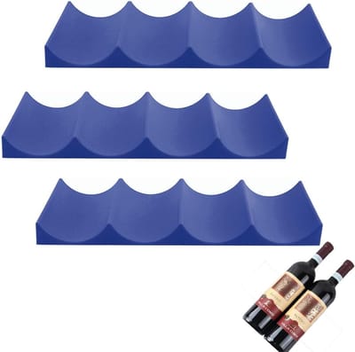 Wijnrek - Wijnrek Stapelbaar - Wijnrekken Stapelbaar - 3 Stuks Bierblikhouder Anti Slip Europese Stijl Bierfles Stapelaar - Plastic Wijnflesrek voor Home Countertops Table Top Fridge Organizer