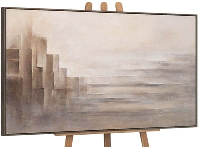 Canvas schilderij handgeschilderd borders of illusion abstract – YS-Art Gallery – Luxe wanddecoratie voor woonkamer – Modern schilderij voor slaapkamer en hal